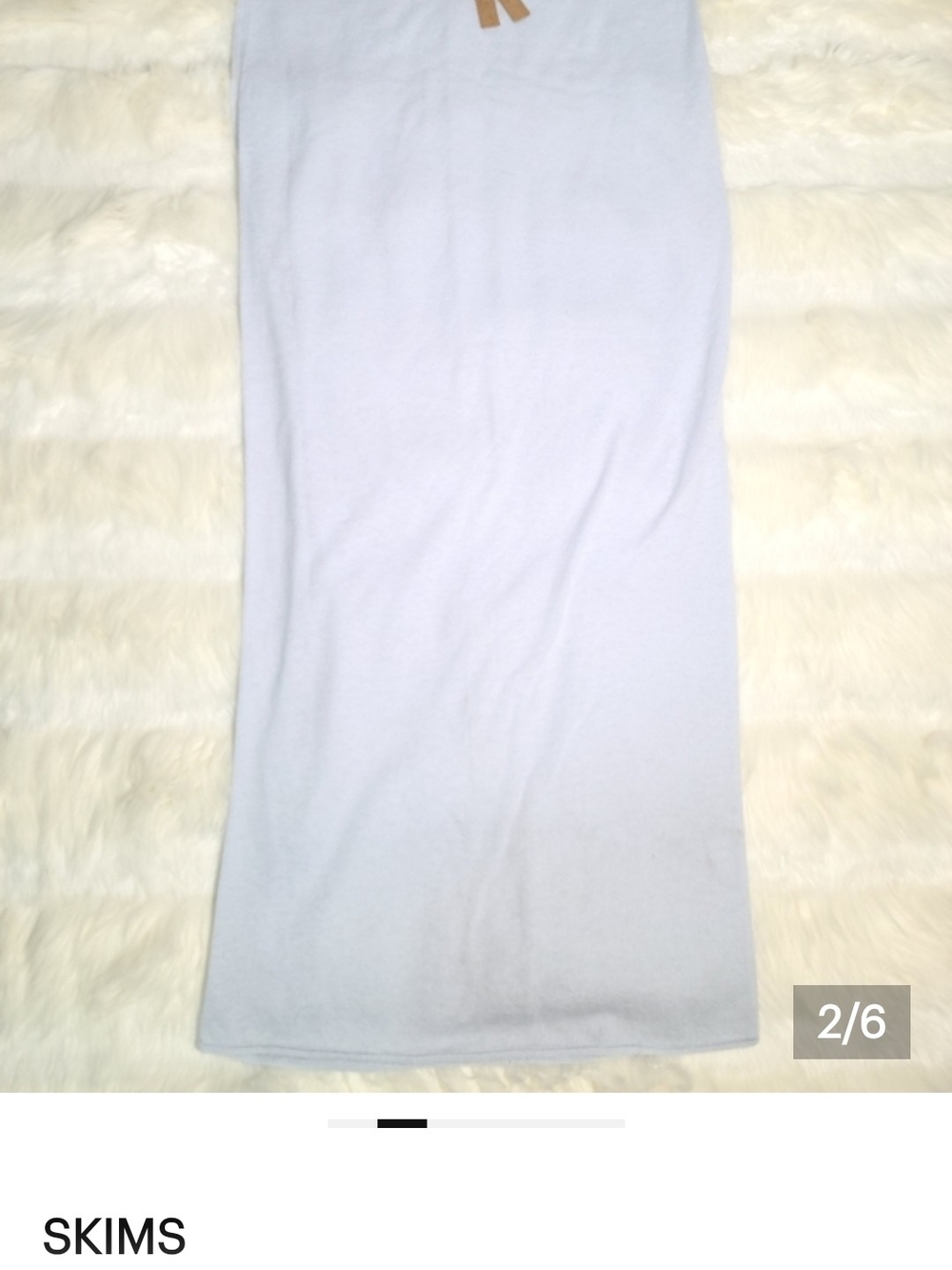 SKIMS Light Pearl Sheer Cashmere Maxi Skirt